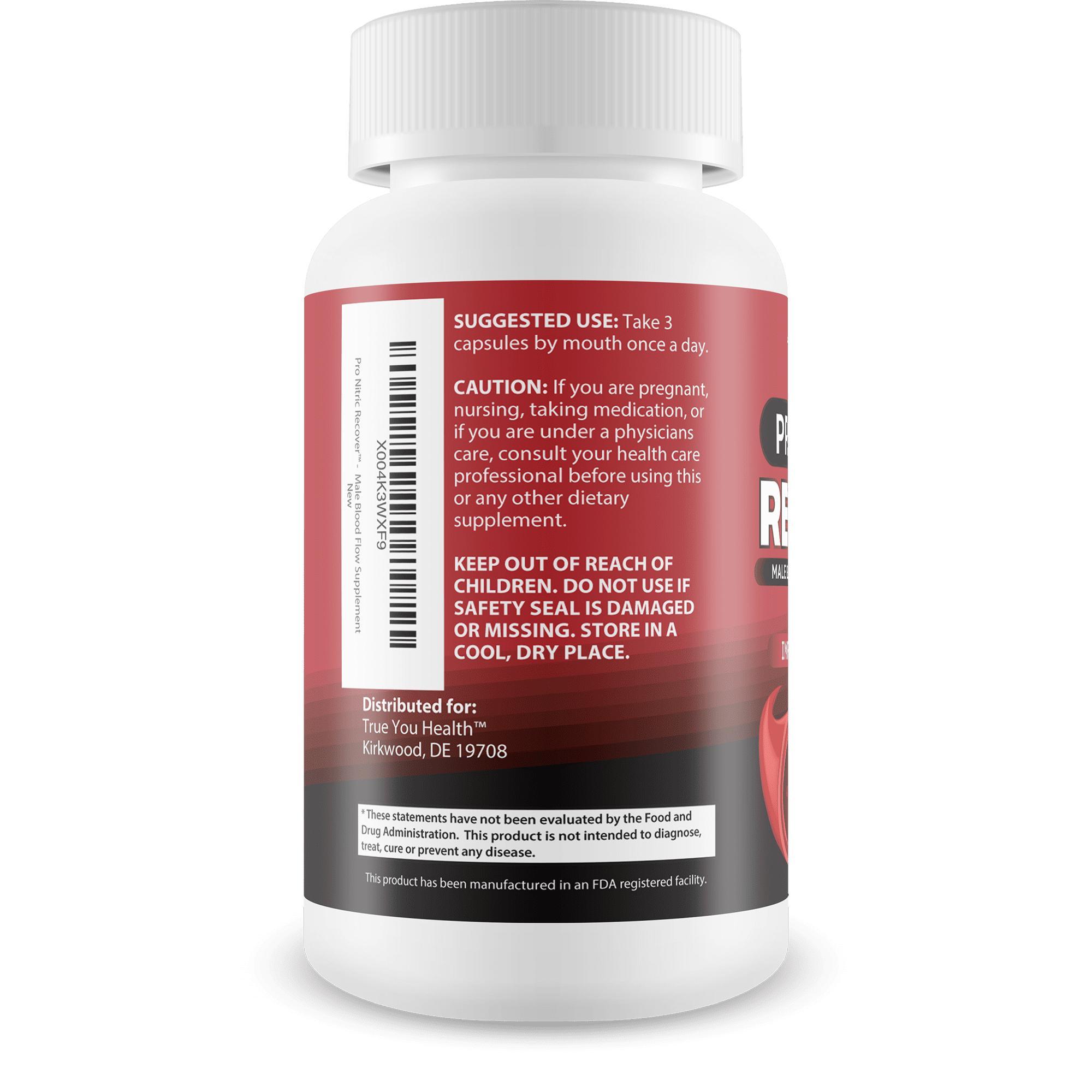 Pro Nitric Recover - Improved Formula - Our Best Blood Flow Supplement - Nitric Oxide Circulation & Vein Support - Healthy Blood Flow Circulation Supplements for Men Blood Vitamin Blood Flow Booster