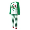 thumbnail image 3 of Franhais Family Matching Pajamas Set, Dinosaur Print O-Neck Long Sleeve Tops+ Plaid Long Pants, 3 of 9