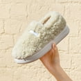 thumbnail image 5 of Slippers for Men and Women Fuzzy House Slippers with Heel Cover Winter Warm Lined Indoor Outdoor Shoes Soft Sole Cozy Cotton Footwear, 5 of 5