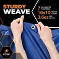 thumbnail image 4 of Xpose Safety 20’ x 30’ Heavy Blue/Brown Tarp - Waterproof Tarp - 7 Mil Weatherproof Camping Tarp for Tent, Rain, Wind & Sun - Plastic Tarpaulin Cover Outdoor Tarp for Roof, Trailer, RV, Car, Boat, 4 of 8