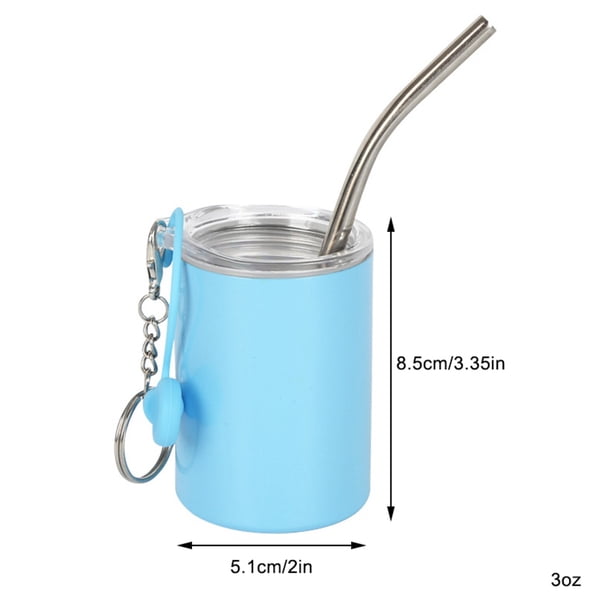 Stainless Steel Skinny Tumblers with Lid Straw Portable 3 oz Mini Shot Cups  - Walmart Business Supplies