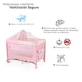 thumbnail image 4 of Cuna Corral Plegable con Cambiador y Dos Niveles D´Bebe - Rosa, 4 of 7