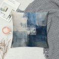 Qlloopoed Blue Grey Throw Pillow Covers,Blue and Grey Abstract Painting