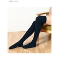thumbnail image 3 of BadPiggies 2 Pairs Women Thigh High Socks Autumn Winter Over Knee Long Boot Warm Cable Knit Elastic Stockings (Navy), 3 of 7