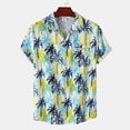 thumbnail image 6 of Hawaiian Men's Shirt Beach Coconut Tree Print Short Sleeve Men's Clothes Fashion Lapel Button Top T-shirt New Shirt For Men, 6 of 6