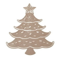 Dmlowu Christmas Tree Placemats - Heat Proof Christmas Place Mats for Dining Table, Winter Table Mats for Party Holiday Decor, 13x17" Stain Proof Christmas Decorations Placemats