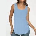thumbnail image 4 of Diufon Summer Women's Knit Tank Tops Solid Color Breathable Tees Scoop Neck Sleeveless Tops, 4 of 6