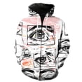 thumbnail image 1 of Sudadera con capucha y cremallera para hombre, diseño abstracto de ojos de tigre, informal, con estampado 3D, manga larga, unisex, estilo hip hop, estilo Harajuku, 1 of 6