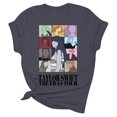 thumbnail image 5 of TayIor Sw1ft Chemises, Tyler Sw1ft Merch, Tyler Sw1ft, Mode Décontractée Imprimée Col Rond Manches Courtes Chemises Blouse Femme Graphique Amateur de Musique TKFASHION Gris Clair P, 5 of 5