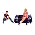 thumbnail image 4 of 3 piezas 1/64 figuras de mujeres y hombres paisaje Diorama con sofá modelo adorno de escritorio diseño figuritas de resina escenas en miniatura, 4 of 9