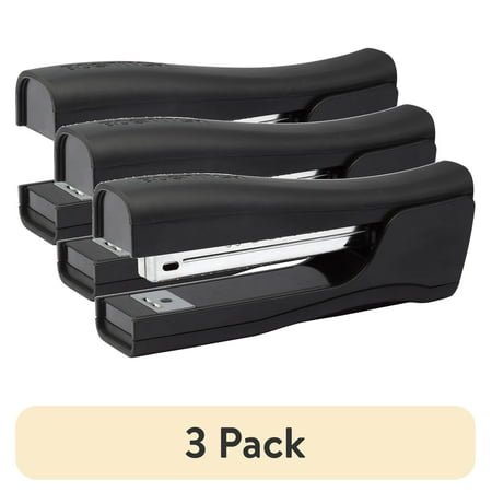 (3 pack) Bostitch Eco-Friendly 4-in-1 Manual Standup Stapler, Built-in Remover, Pencil Sharpener and Staple Storage.