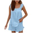 thumbnail image 2 of Wensltd Womens Summer Outfits Square Neck Fashion Versatile Ruffle Tops, 2 of 6