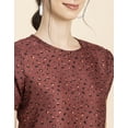 thumbnail image 5 of Moomaya Womens Printed Round Neck Top, Short Petal Sleeves Summer Top, 5 of 9