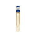 thumbnail image 5 of ANGARA Natural Shared Prong Sapphire and Diamond Half Eternity Ring in 14K Yellow Gold for Women (Size-3.1mm) | September Birthstone, Anniversary, Jewelry Gift for Women | Natural Blue Sapphire Ring, 5 of 11