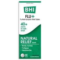 MediNatura BHI Flu   Cold Multi-Symptom Relief Natural Safe Non-Drowsy Remedy 11 Targeted Homeopathic Active Ingredients for Body Aches, Fatigue, Chills & Headache - 100 Tablets