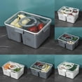 thumbnail image 4 of Fridge Storage Box Fridge Organizer Storage Box with Clear Lid Large Capacity Stackable Vegetable Refrigerator Organizer Bin, 4 of 5