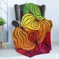 thumbnail image 4 of Abstract Soft Flannel Fleece Blanket, Colorful Tangled Lines Abstract Leaves Design with Various Size Dots Lively Colors, Cozy Plush for Indoor and Outdoor Use, 50" x 70", Multicolor, by Ambesonne, 4 of 5