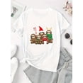 thumbnail image 3 of Creative Sloth Pattern Printed Women'S Trendy Round Neck Short Sleeve, Simple Casual Sports T-Shirt, Comfortable Summer Top for Holidays., 3 of 8