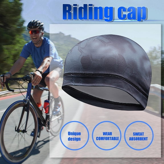 Virmaxy Quick-Dry Cycling Cap Lightweight Sun Hat Dry Breathable Sports Cap Helmet Lining Sweat Wicking Cap Running Cap Bike Cap 1 Piece