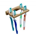 thumbnail image 6 of Traditional Solid Teak Wall Mount Glass and Toothbrush Holder, 6 of 6