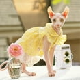 thumbnail image 2 of HQREA Summer Floral Cat Dress Cute Lace Hairless Cats Princess Dress for Sphynx Cornish Rex, 2 of 6