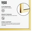 thumbnail image 6 of VIGO Meridian 34 in. W x 74 in. H Framed Fixed Shower Screen Door in Matte Brushed Gold with 3/8 in. (10mm) Clear Glass, 6 of 10