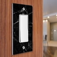 thumbnail image 3 of WIRESTER 1-Gang Decorator Light Switch Plate/Wall Plate Cover, Cloudy Black Marble, 3 of 6
