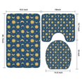 thumbnail image 3 of Blue Sun Moon Star Pattern Bathroom Rugs Sets 3 Piece,Toilet Cover Set,Absorbent Non Slip Bathroom Mats Sets with U-Shaped Contour Rug Toilet Rug Set, 3 of 5