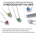 thumbnail image 6 of ChicSilver Pure 925 Sterling Silver Heart Necklace for Women March Birthstone Jewelry Graduation Mother's Day Anniversary Birthdaty Gifts for Her Wife Mom, 6 of 9