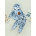 thumbnail image 2 of Bagilaanoe 2Pcs Toddler Baby Girl Long Pants Set Tie-dye Print Long Sleeve Hoodie Pullover Tops+ Trousers 12M 18M 24M 3T 4T 5T Kids Casual Sweatsuit, 2 of 8