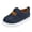 Dark Blue, variant on Toddler Boys Leather Casual Slip On Sneakers Adjustable Hook and Loop Walking Shoes Non Slip Lightweight Flat Daily Dress Shoes