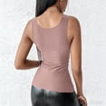 thumbnail image 5 of ZJXFGS Womens U Neck Shapewear Built-in Bra Tank Top High Strechy Slim Fit Compression Camisole Workout Tops Brick Red 4XL, 5 of 7