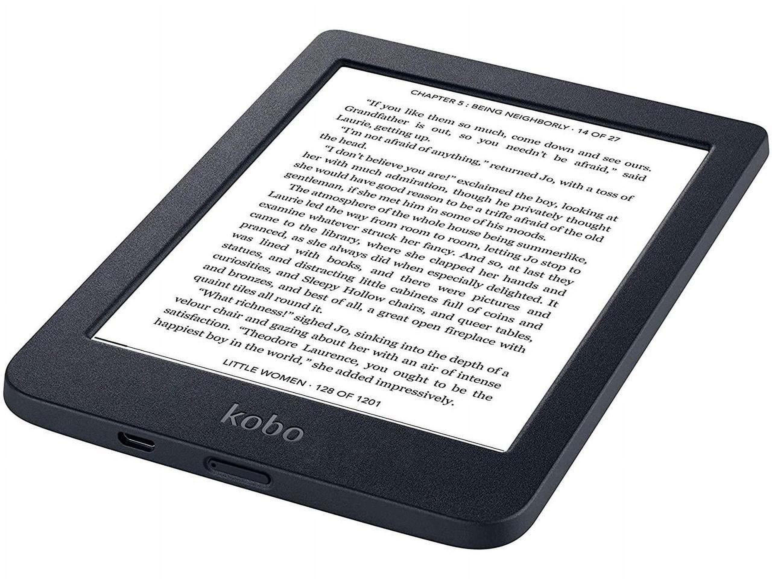 Kobo Nia | eReader | 6" Glare Free Touchscreen | Adjustable Brightness | Thin & Light | eBooks | WiFi | 8GB of Storage | Carta E Ink Technology | Black - image 3 of 5