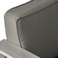 thumbnail image 5 of GDF Studio Crested Bay Outdoor Aluminum Club Chairs with Cushions, Set of 2, Silver and Gray, 5 of 12