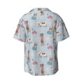 thumbnail image 6 of Daiia Cute Snowflake Dachshund Men's Linen Shirts Short Sleeve Casual Shirts Button Down Shirt for Men Beach Summer Wedding Shirt-3X-Large, 6 of 6