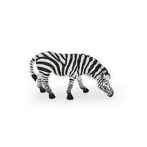 Zebra Toy, Getting a Drink, Africa, Savannah, Drinking, Very Realistic Rubber Figure, Model, Educational, Animal, Hand Painted Figurines, 5" CH0103 BB88