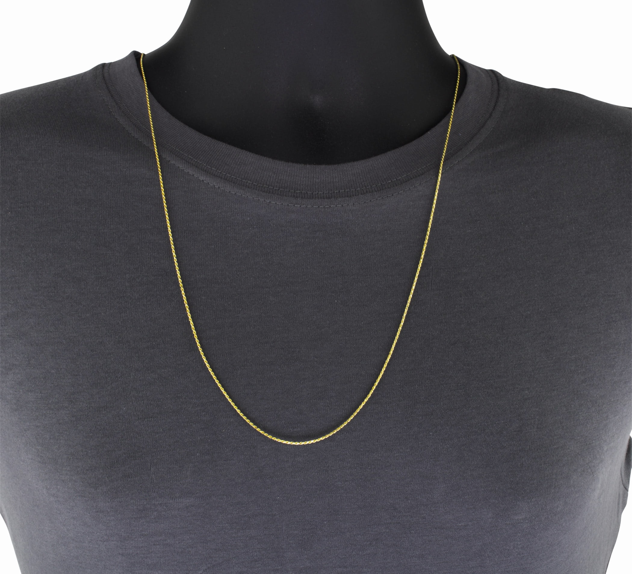 Nuragold 14k Yellow Gold 1mm Solid Rope 