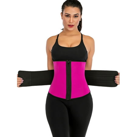 

FANNYC Neoprene Sweat Waist Trainer Corset For Women Trimmer Belts Cincher Body Shape Slimming Sports Tummy Control Sweat Girdle Shapewear XS-3XL