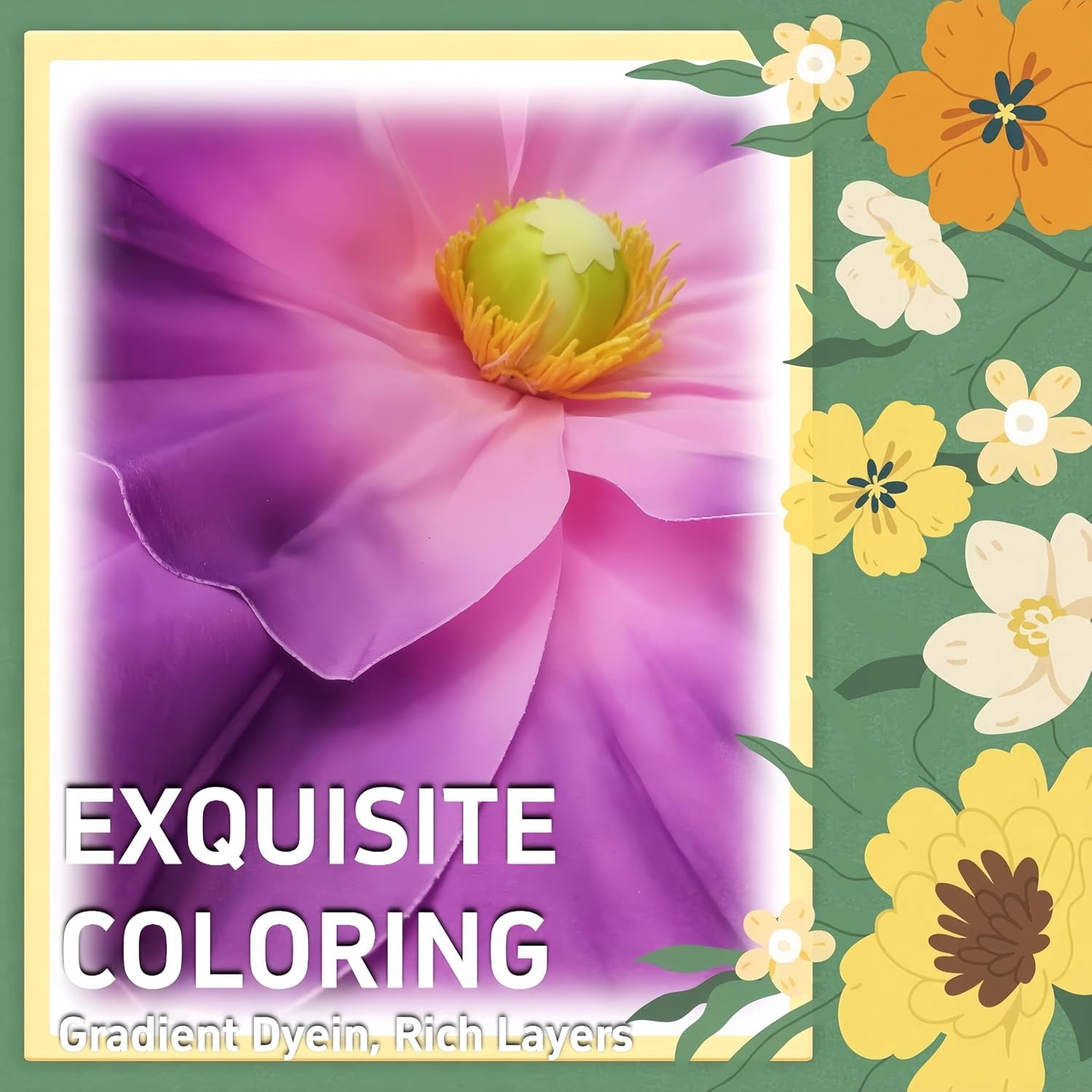 Louis Garden 5.3' High 1-Base EVA Artificial Flower Backdrop Giant Flowers for Decoration, Pink