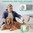 thumbnail image 3 of Homeika Pet Grooming Kit Vacuum for Pet Hair, Dog Clippers with Suction, 3L Large Capacity Quiet 50dB Professional Groomer for Shedding, Cats, Home Pet Hair Remover,Green, 3 of 9