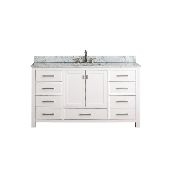 Avanity Modero-Vs60-A Modero 60" Free Standing Single Basin Vanity Set - White