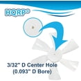 thumbnail image 5 of HQRP 6" Fan Blade CCW 3/32" D-Bore Replacement for 12V RV Roof Vents / Range Hoods, 5 of 6