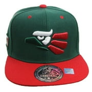 Top Level Mexico Flag Caracara Eagle Coat of Arms Green Snapback Hat