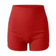 thumbnail image 4 of WPPGONE Legging Shorts for Women High Waisted Pleated Butt Lifting Skinny Fit Stretchy Comfortable Bottoms Yoga Sports Gym Athletic Shorts, 4 of 5