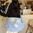 thumbnail image 4 of Lindo Bolso Mensajero Casual Y Versátil Pentagrama Nailon Bandolera Un Hombro Mujer S () Azul, 4 of 9