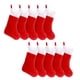 thumbnail image 2 of Wosthever Calcetín colgante de Navidad de 6/10 Uds., adornos colgantes de Navidad, bolsas rojas, adorno colgante para árbol de Navidad, decoraciones de Kits de decoración para fiestas No.02, 2 of 6