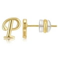 thumbnail image 2 of Jewelry VerPetridure Gold 26 Alphabet Stud Earrings With Gold Plated Finish Women's Earrings, 2 of 3