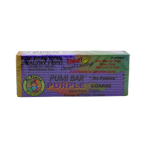 Mr. Pumice Purple Pumi Bar (Single) Extra-Coarse Callus Remover, Pedicure Stone Ped File Scrubber For Smooth Feet and Heels