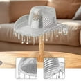 thumbnail image 6 of FVDPWYE Cowboy Hat for Women Cowgirl Hat Sparkly for Photo Props Celebration Cosplay Silver, 6 of 9