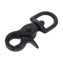 3008A 7/16" PVD Black Matte, Mini Swivel Trigger Snap, Solid Brass-LL